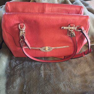 Coach Madison Coral Madeline East West Leather bag serial No. D1394-25169